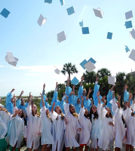 students graduating